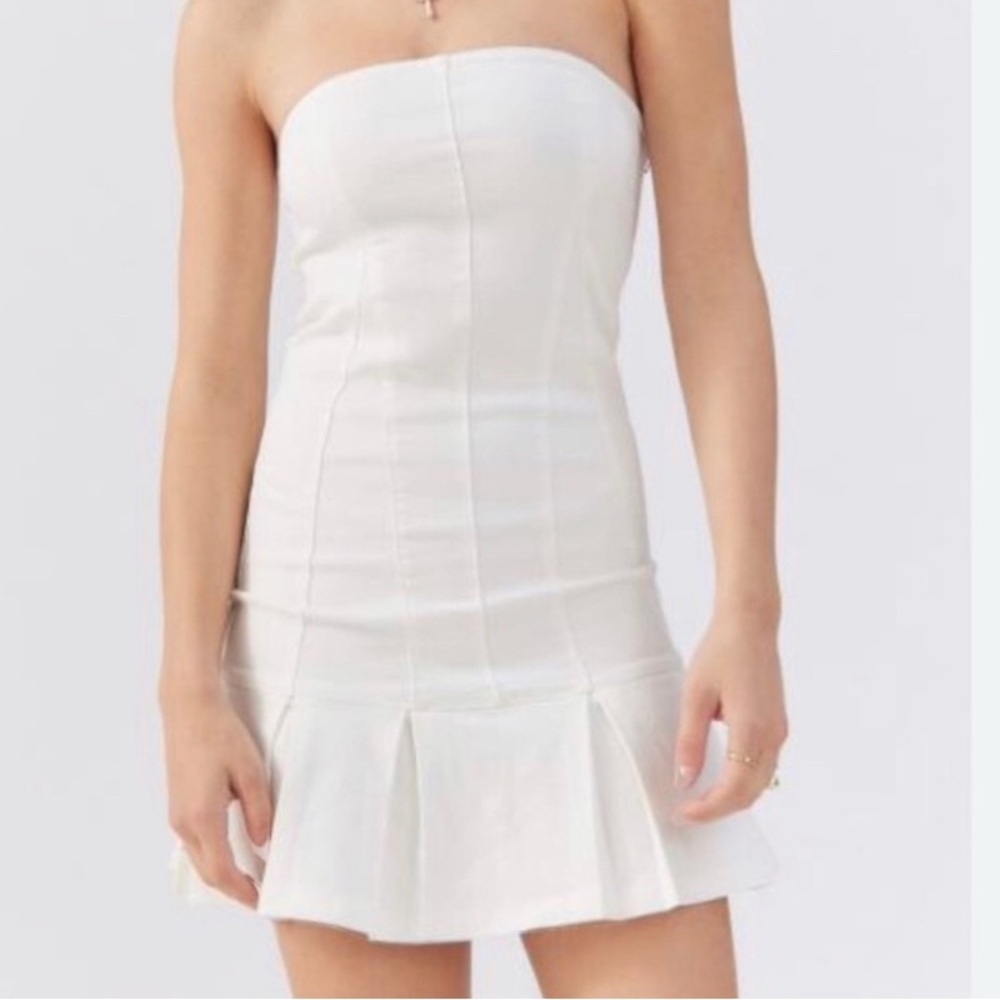 Urban Outfitters White Strapless Dress